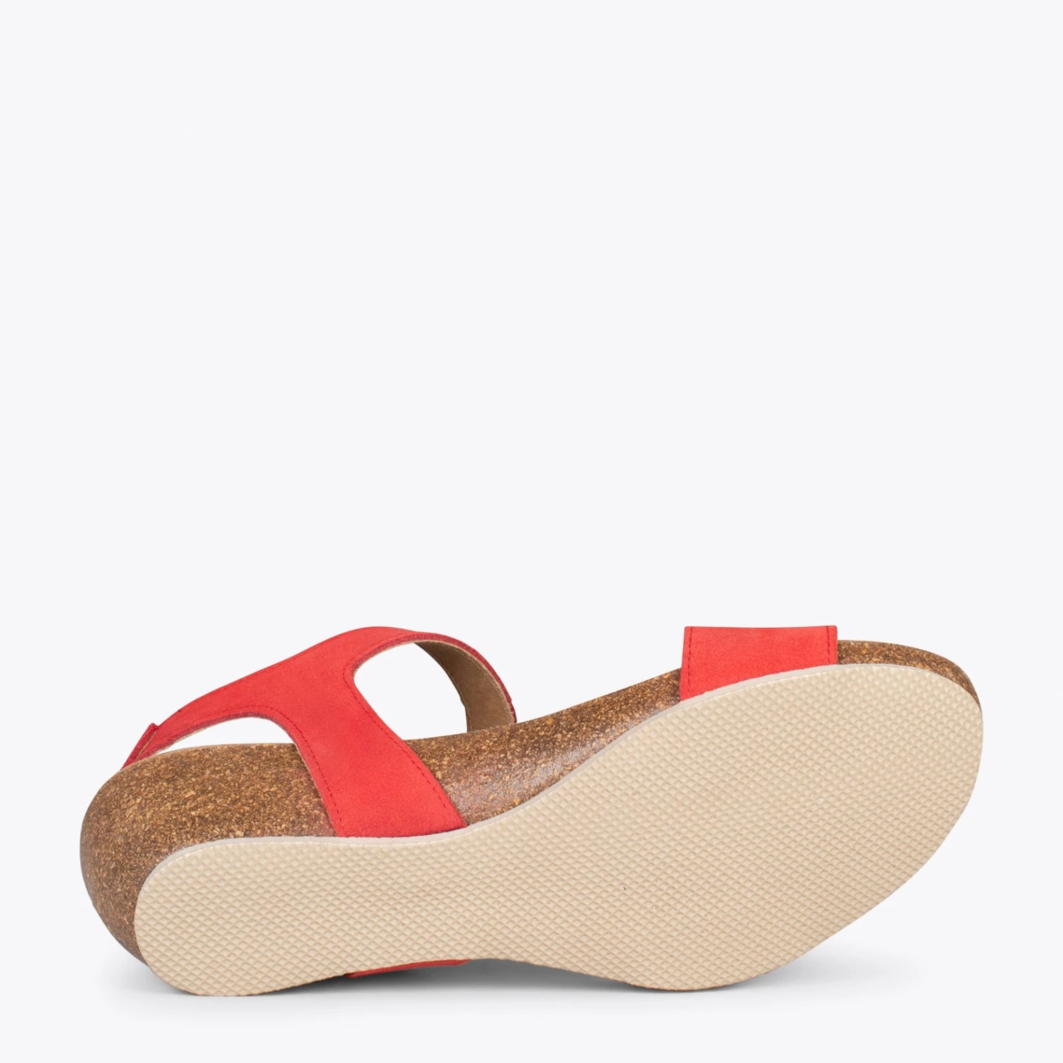 OAK – Sandales Compensées Bio En Nubuck ROUGE – Image 5