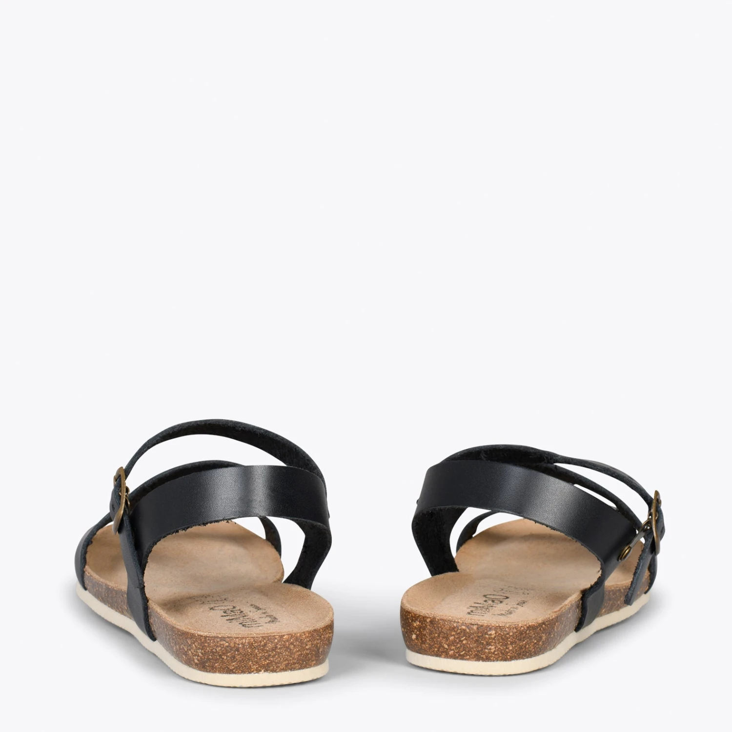 LIS – Sandales BIO En Cuir De Vachette NOIR – Image 3