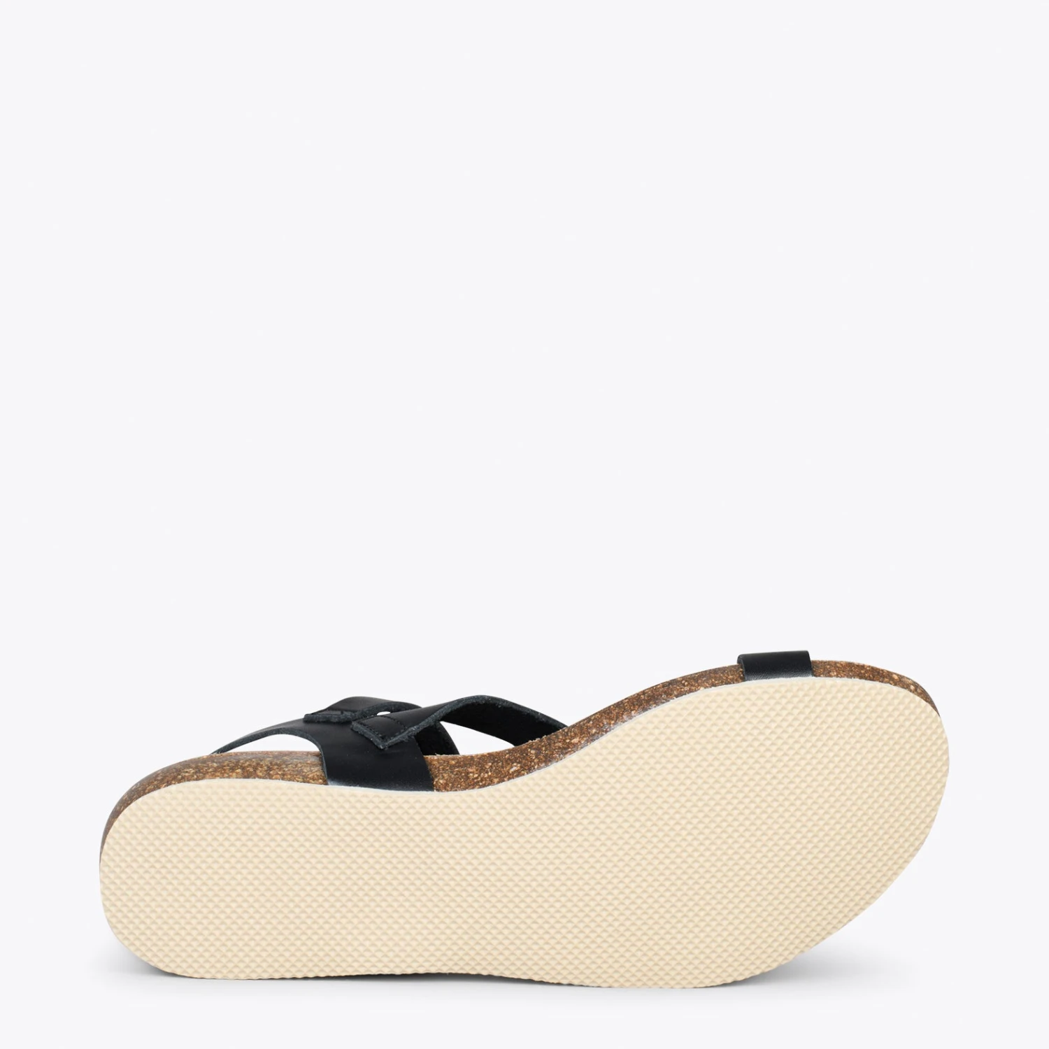 LIS – Sandales BIO En Cuir De Vachette NOIR – Image 5