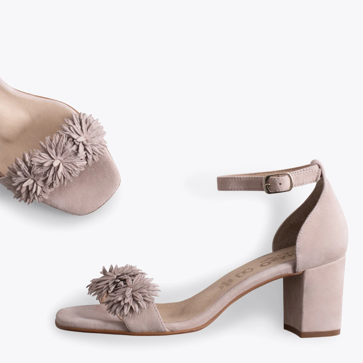 ZINNIA - Sandales De Soirée Avec Fleurs NUDE – Image 2