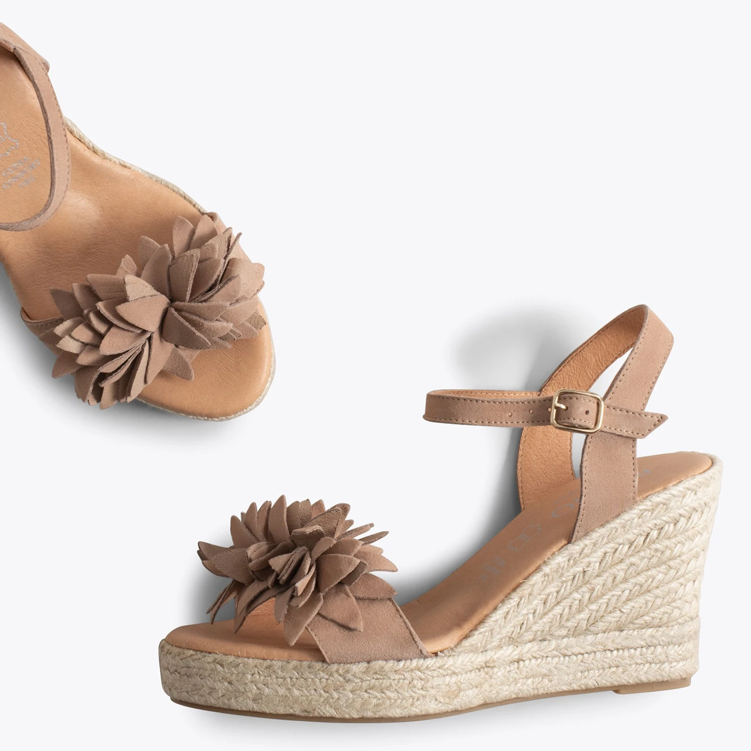 ZAHARA - Espadrilles Hautes Avec Fleurs MAQUILLAGE – Image 2