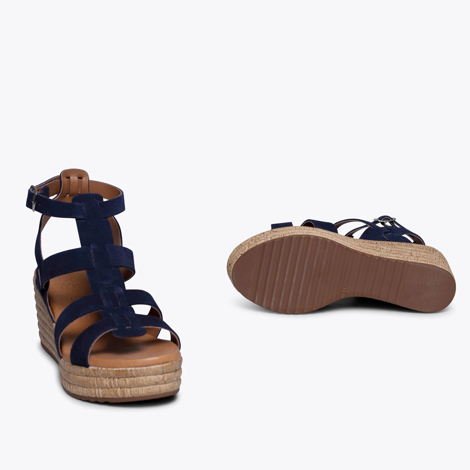 ROMAINE - Sandale Romaine Avec Plateforme BLEU MARINE – Image 5