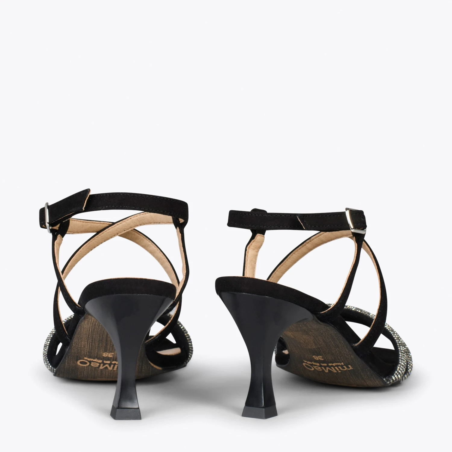 SHINNY - Sandales à Brides En Strass NOIR – Image 3