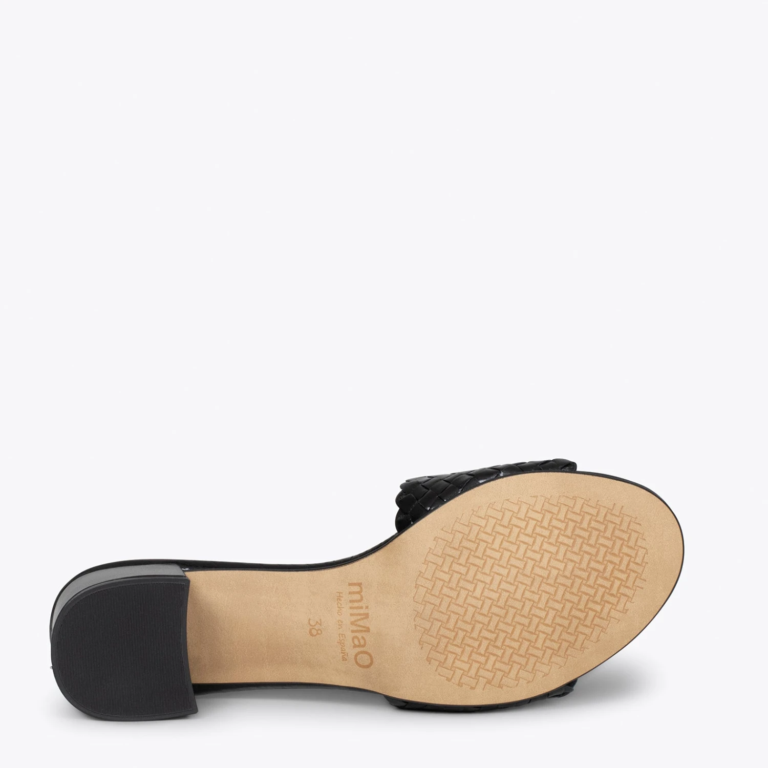 SIENA - Mules Tressées à Talon NOIR – Image 5