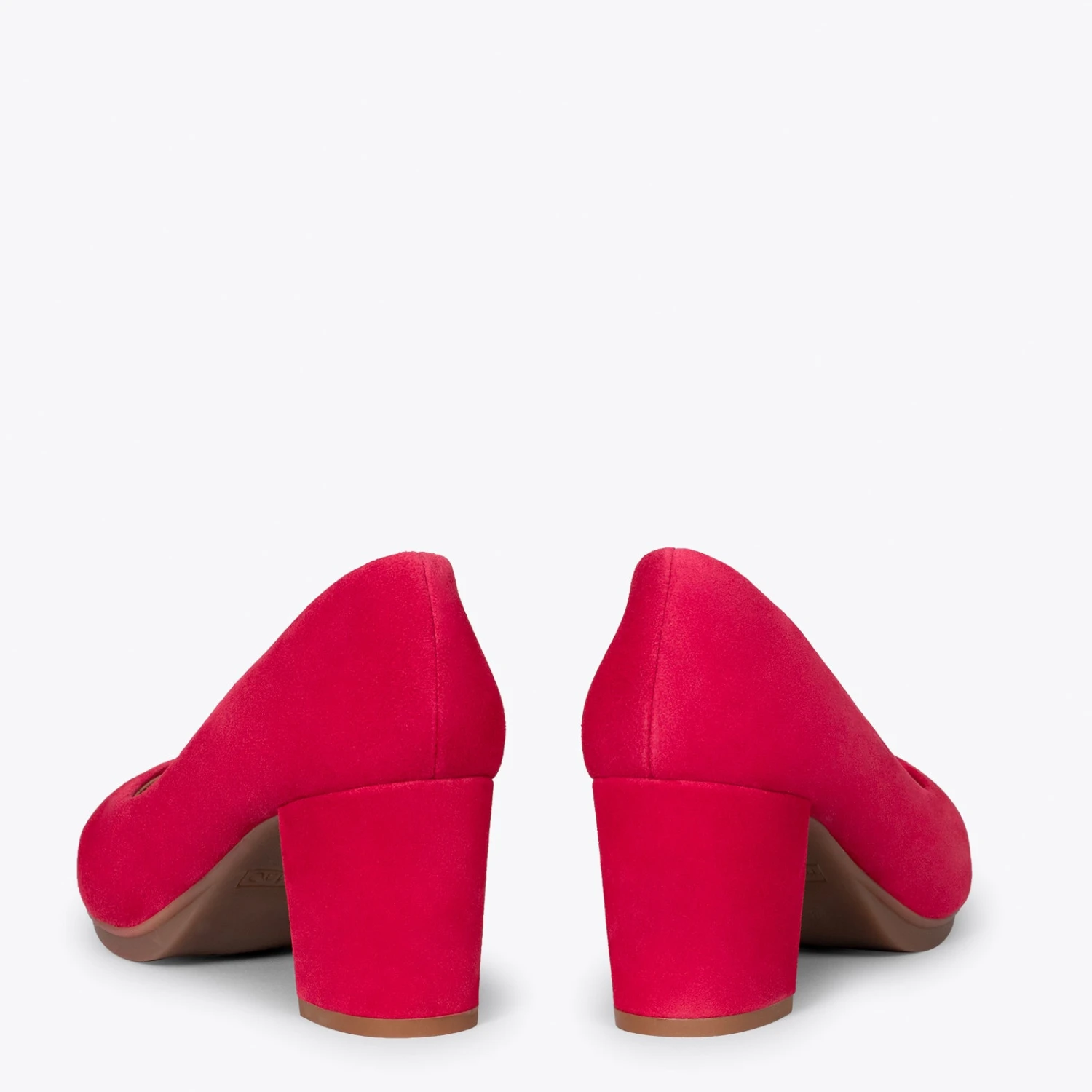 URBAN S - Chaussures à Talon Moyen En Daim ROUGE – Image 3