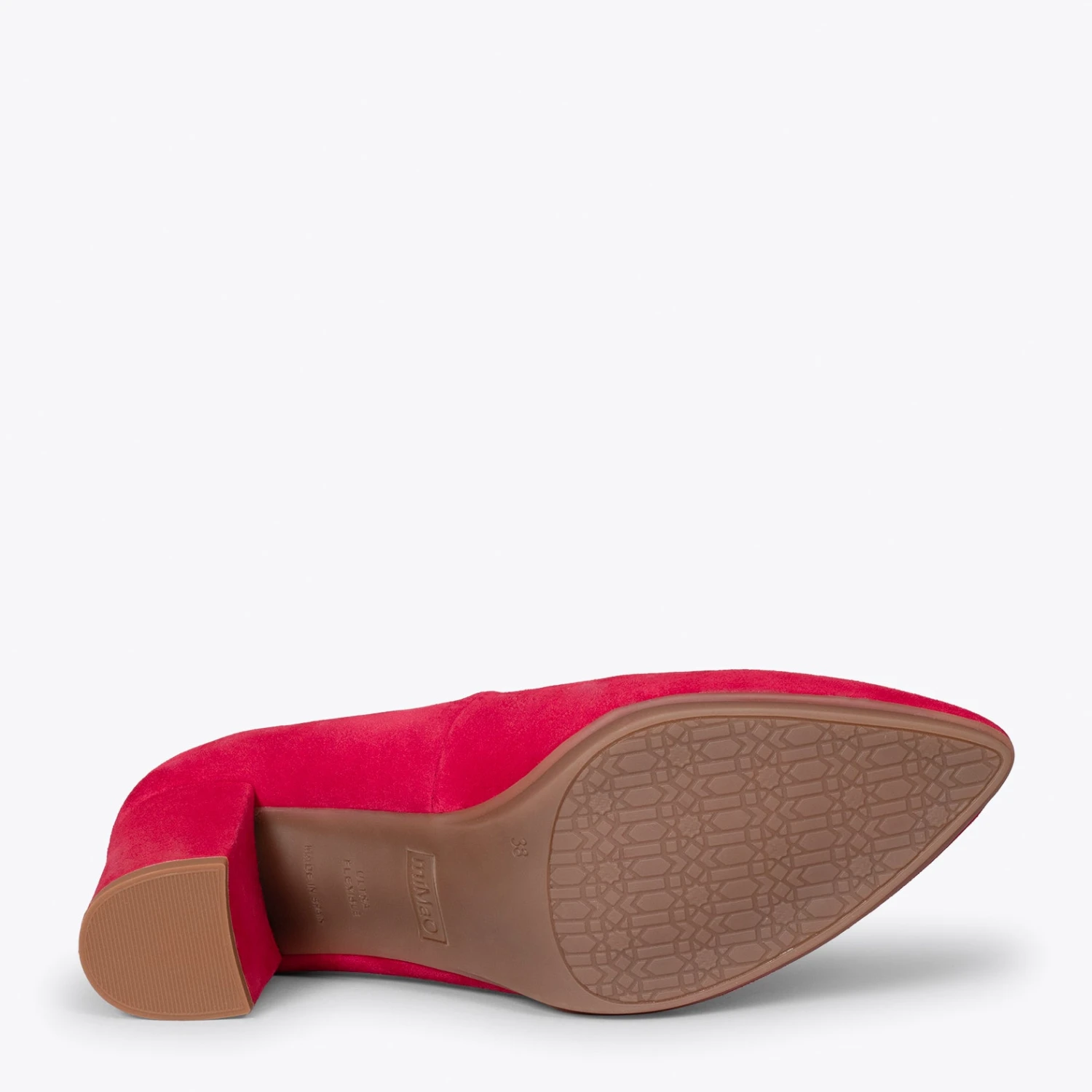 URBAN S - Chaussures à Talon Moyen En Daim ROUGE – Image 5