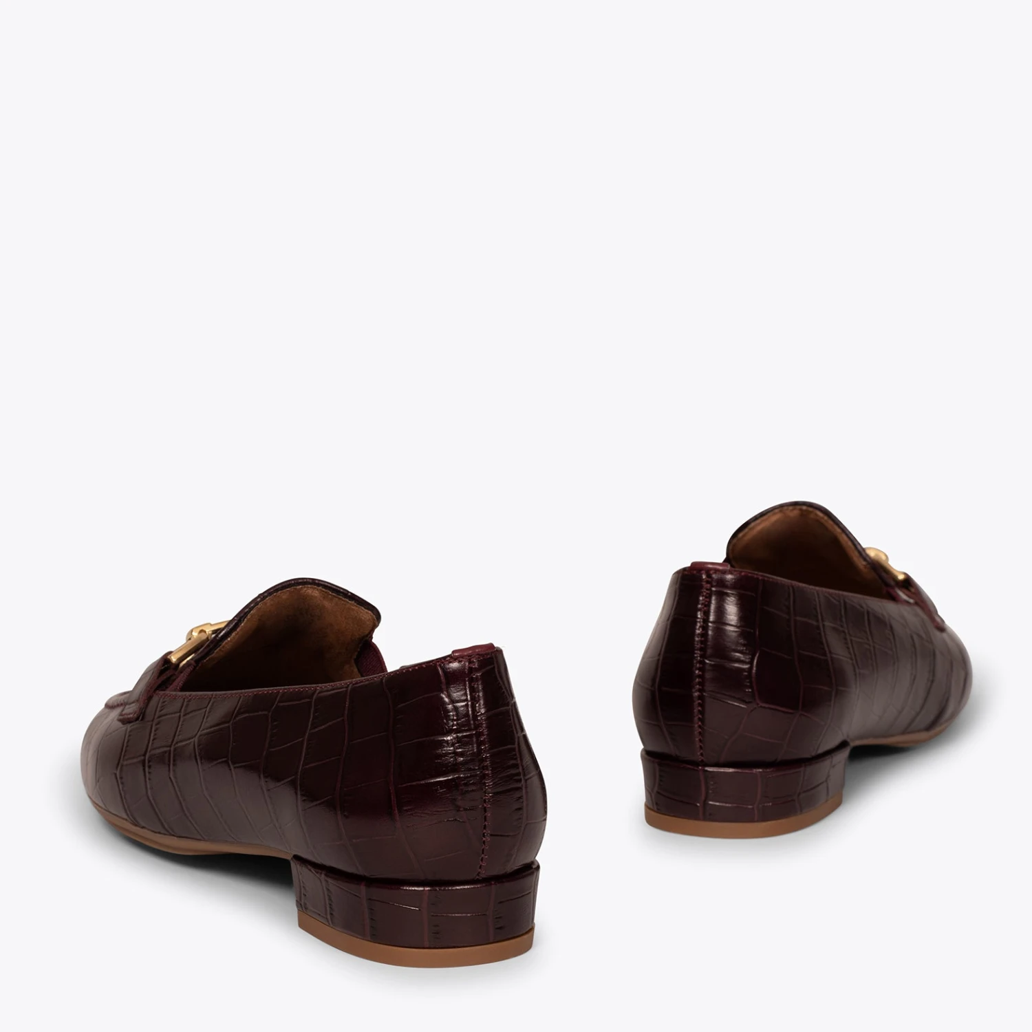 STYLE COCO - Mocassins Texturés BORDEAUX Pour Femmes – Image 3