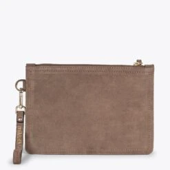 URBAN - Pochette Lisse Pour Femme TAUPE