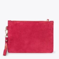URBAN - Pochette Lisse Pour Femme FRAMBOISE