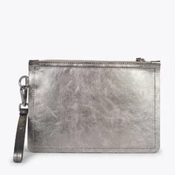 URBAN - Pochette Lisse Pour Femme PLOMB