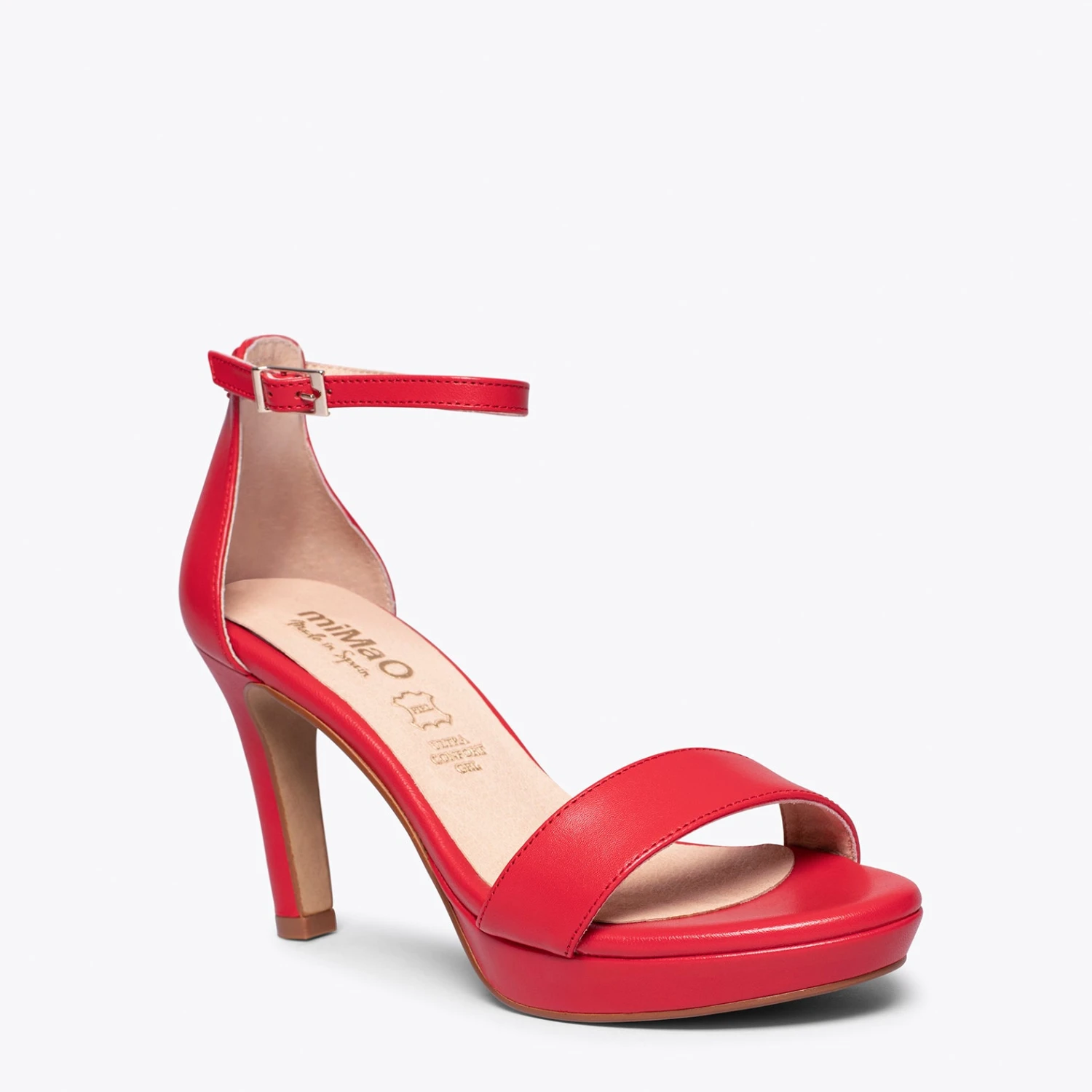 PARTY - Sandales à Talon Haut Et Plateforme ROUGE – Image 4