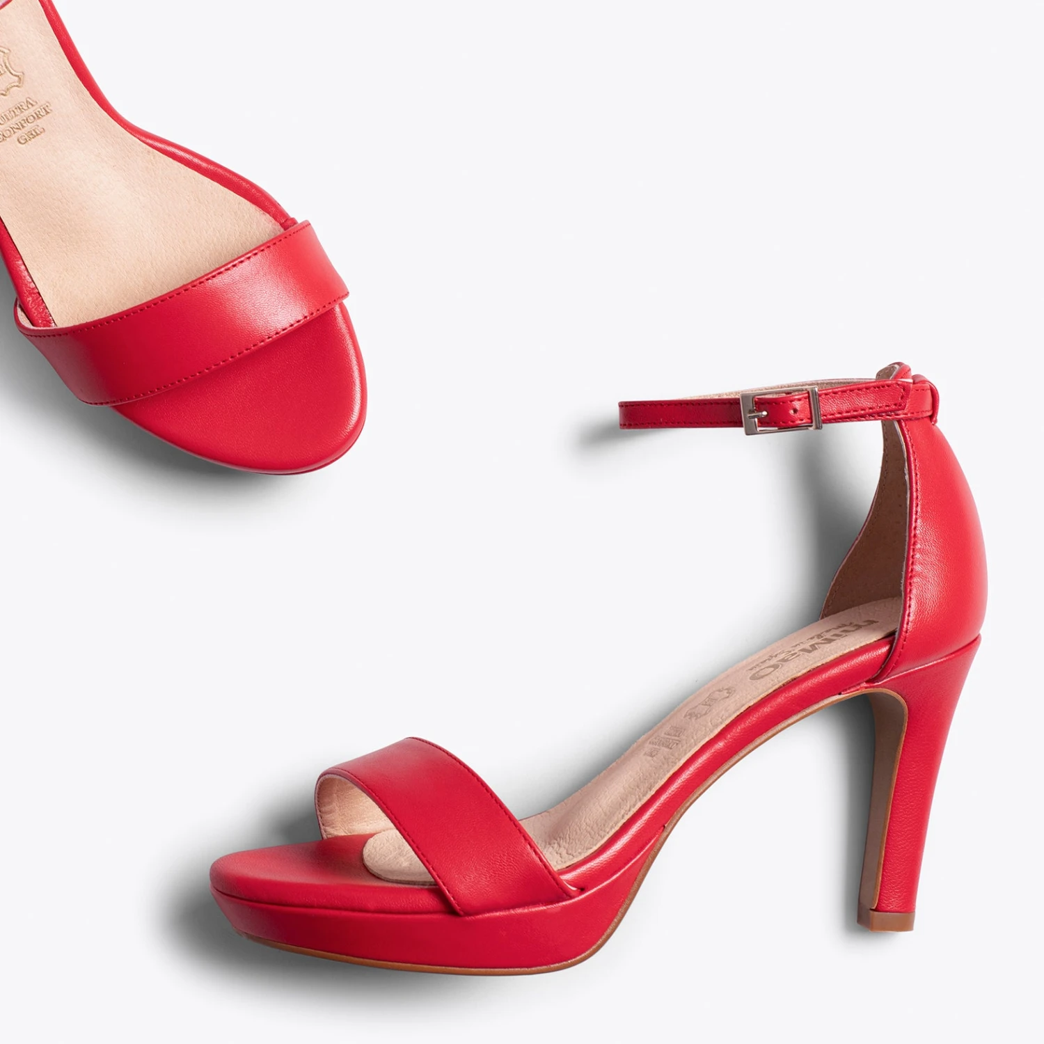 PARTY - Sandales à Talon Haut Et Plateforme ROUGE – Image 2