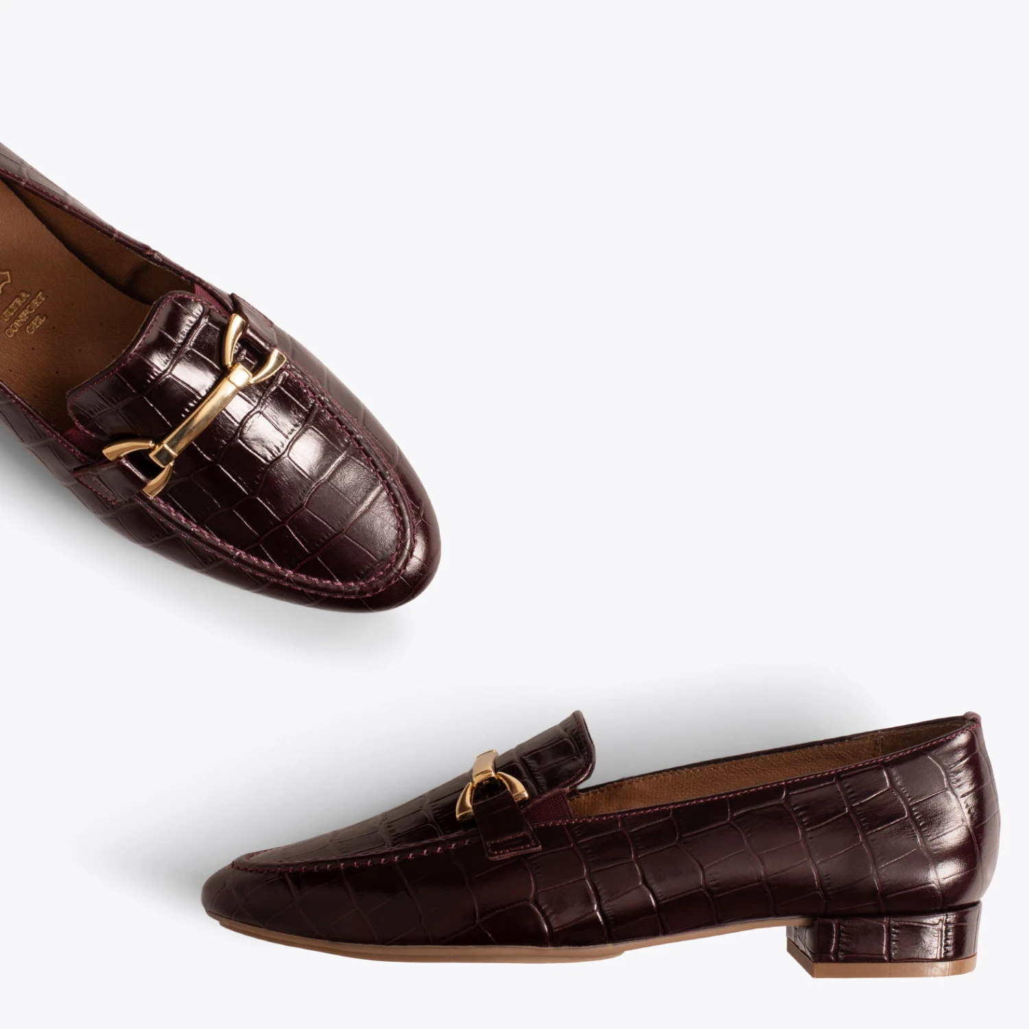 STYLE COCO - Mocassins Texturés BORDEAUX Pour Femmes – Image 2