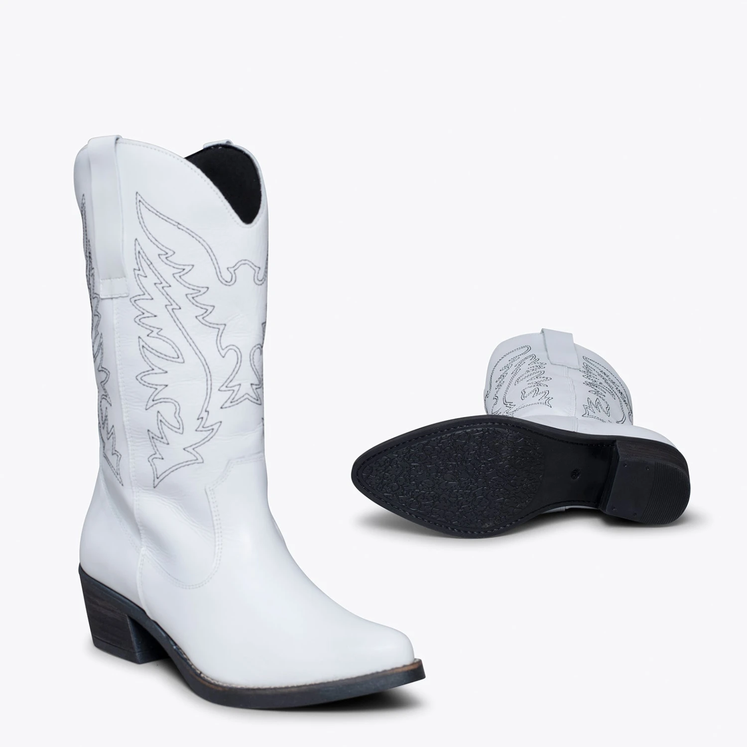 DALLAS - Bottes Style Cow-boy BLANC – Image 5