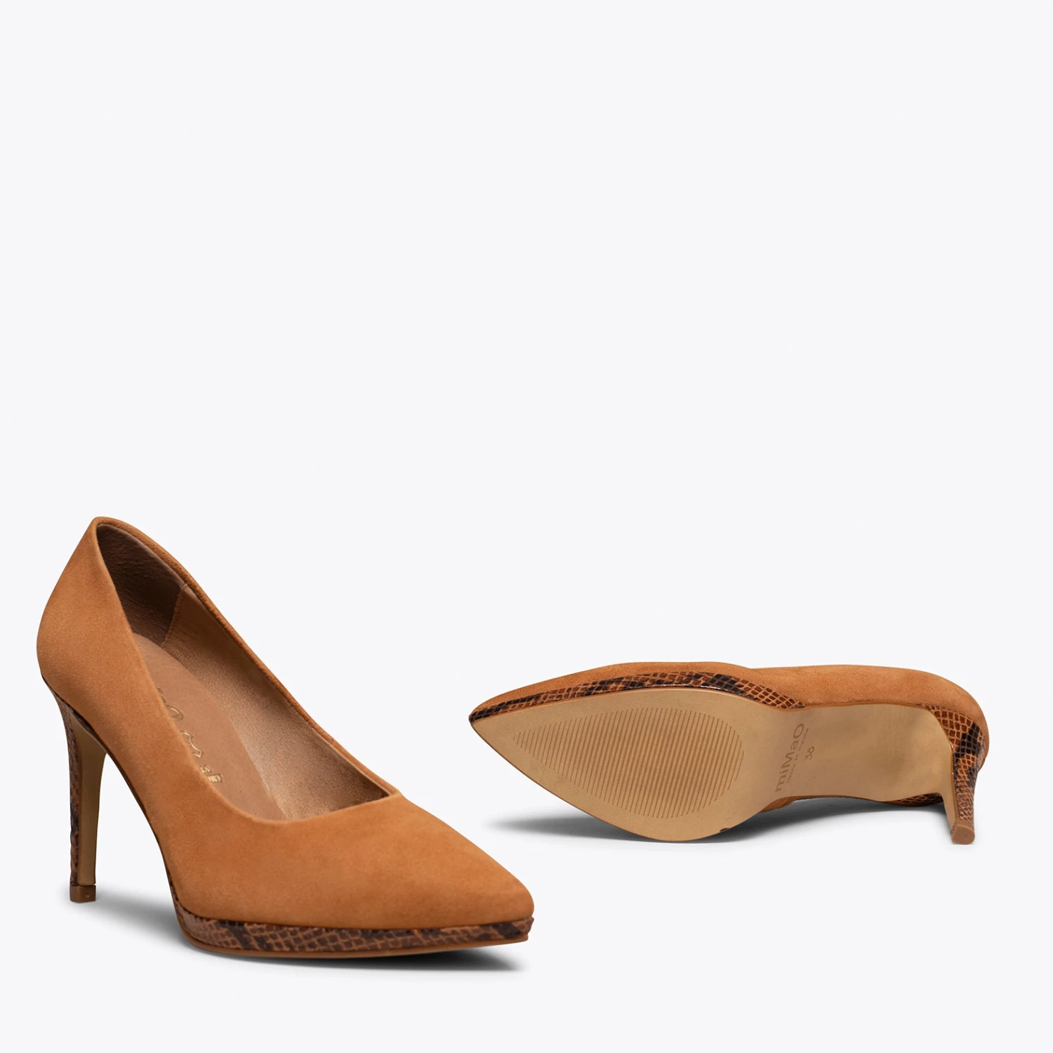 GLAM - Chaussure CAMEL Avec Talon Aiguille Animal Print – Image 5