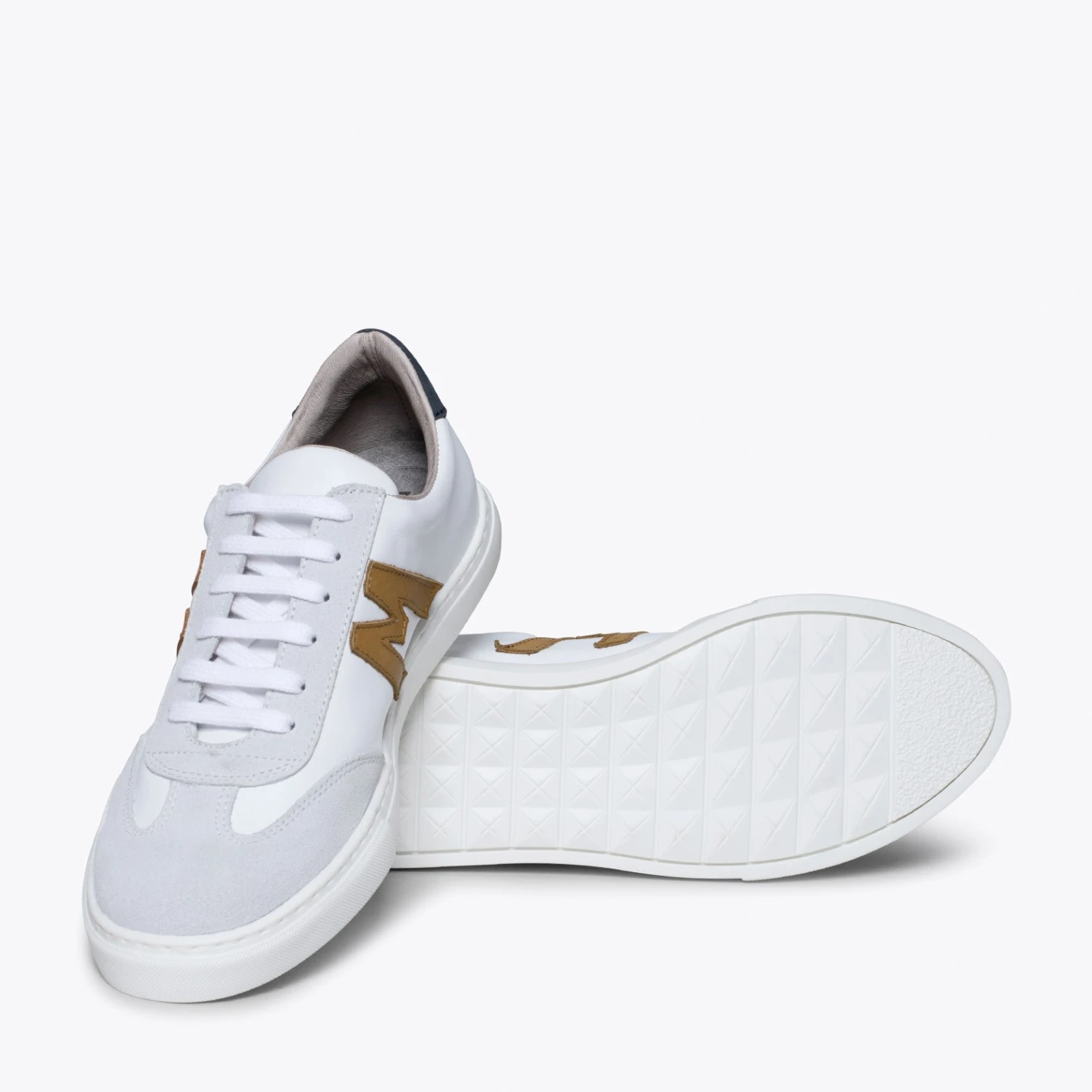 MONACO - Sneakers Pour Homme BLANC/CAMEL â Image 5