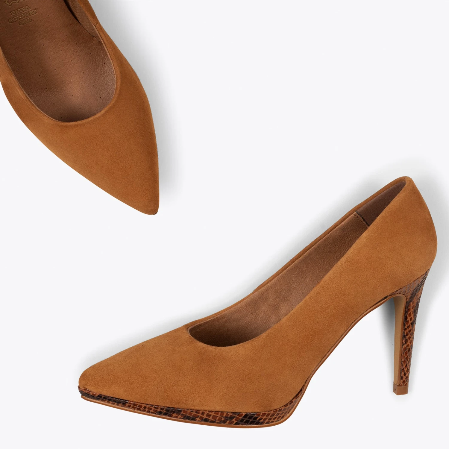 GLAM - Chaussure CAMEL Avec Talon Aiguille Animal Print – Image 3