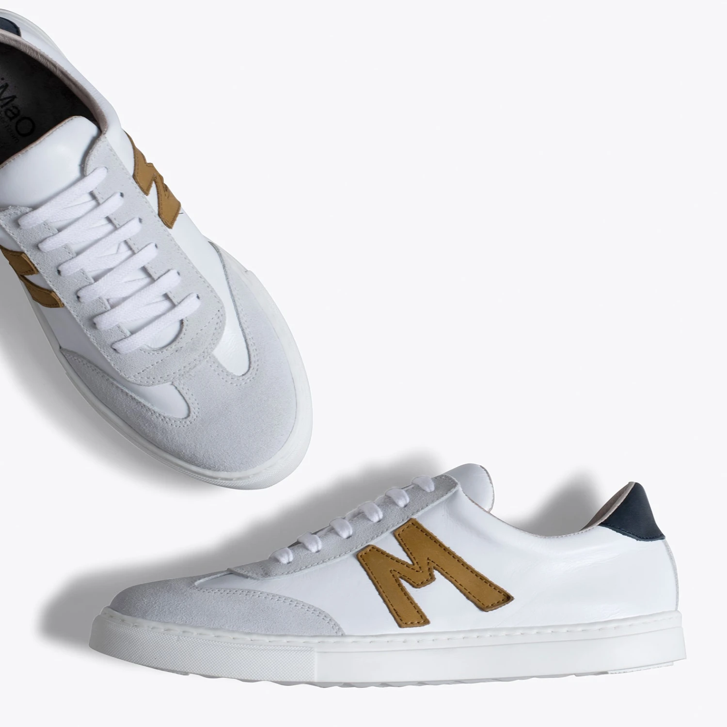 MONACO - Sneakers Pour Homme BLANC/CAMEL â Image 3