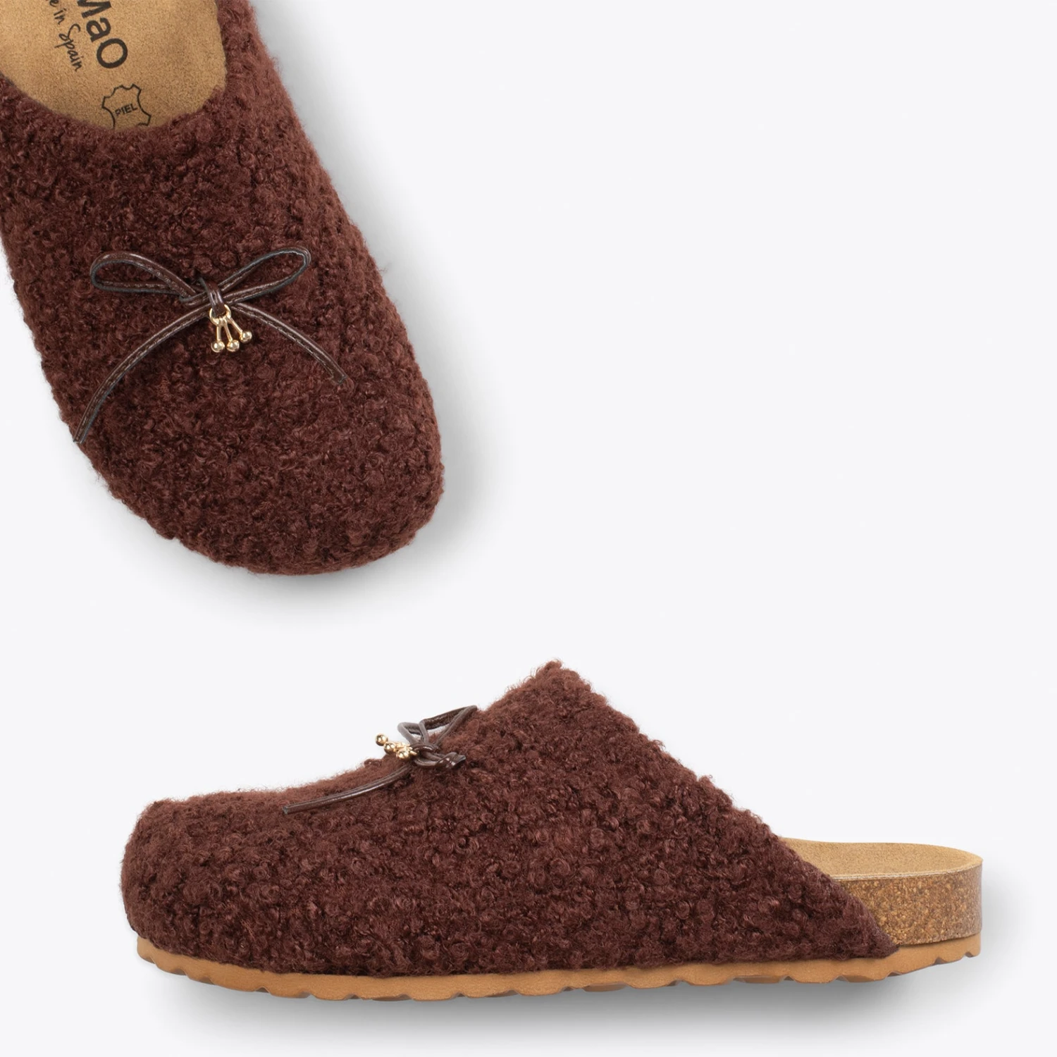 SWEET DREAMS – Pantoufles à Noeud MARRON – Image 2