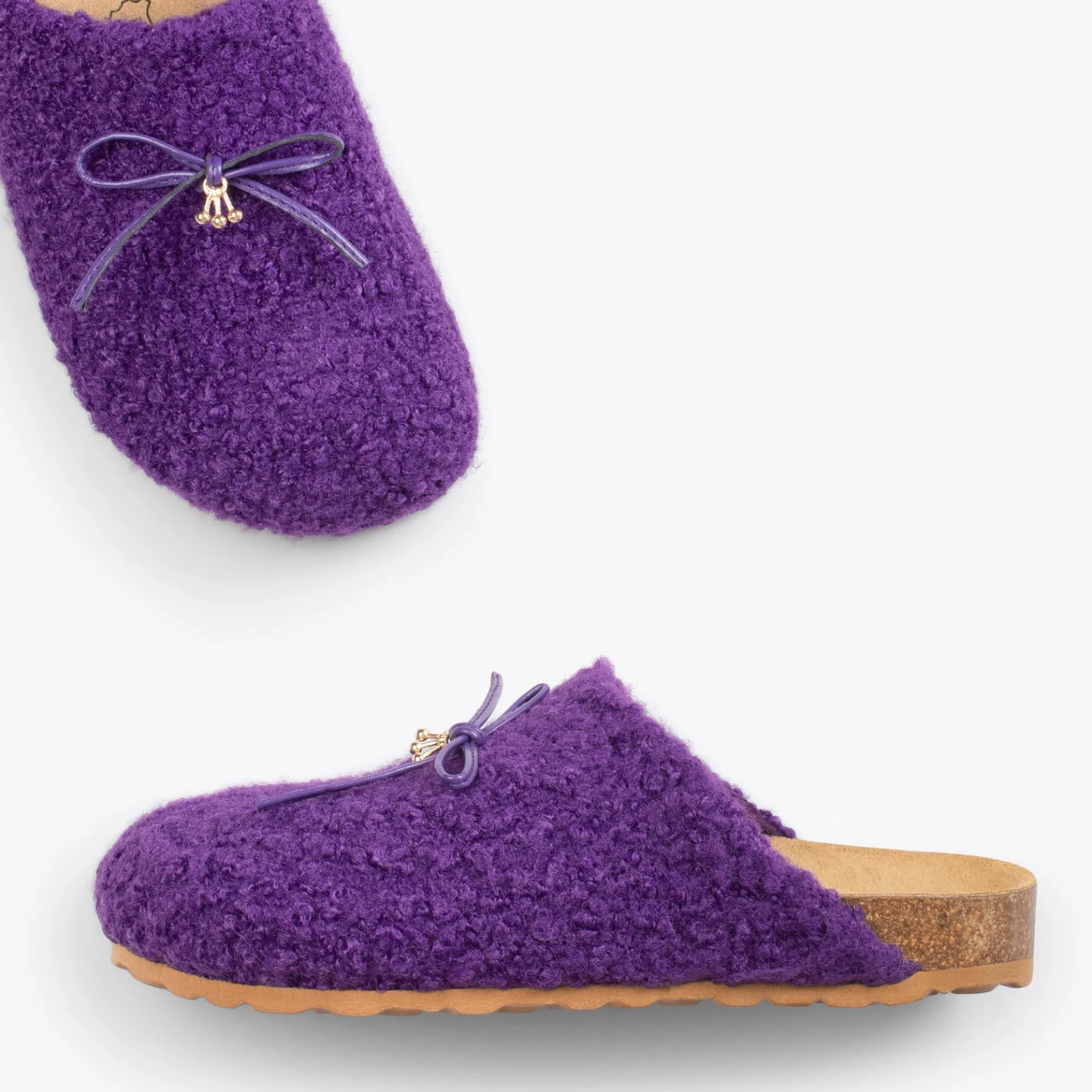 SWEET DREAMS – Pantoufles à Noeud VIOLET – Image 2