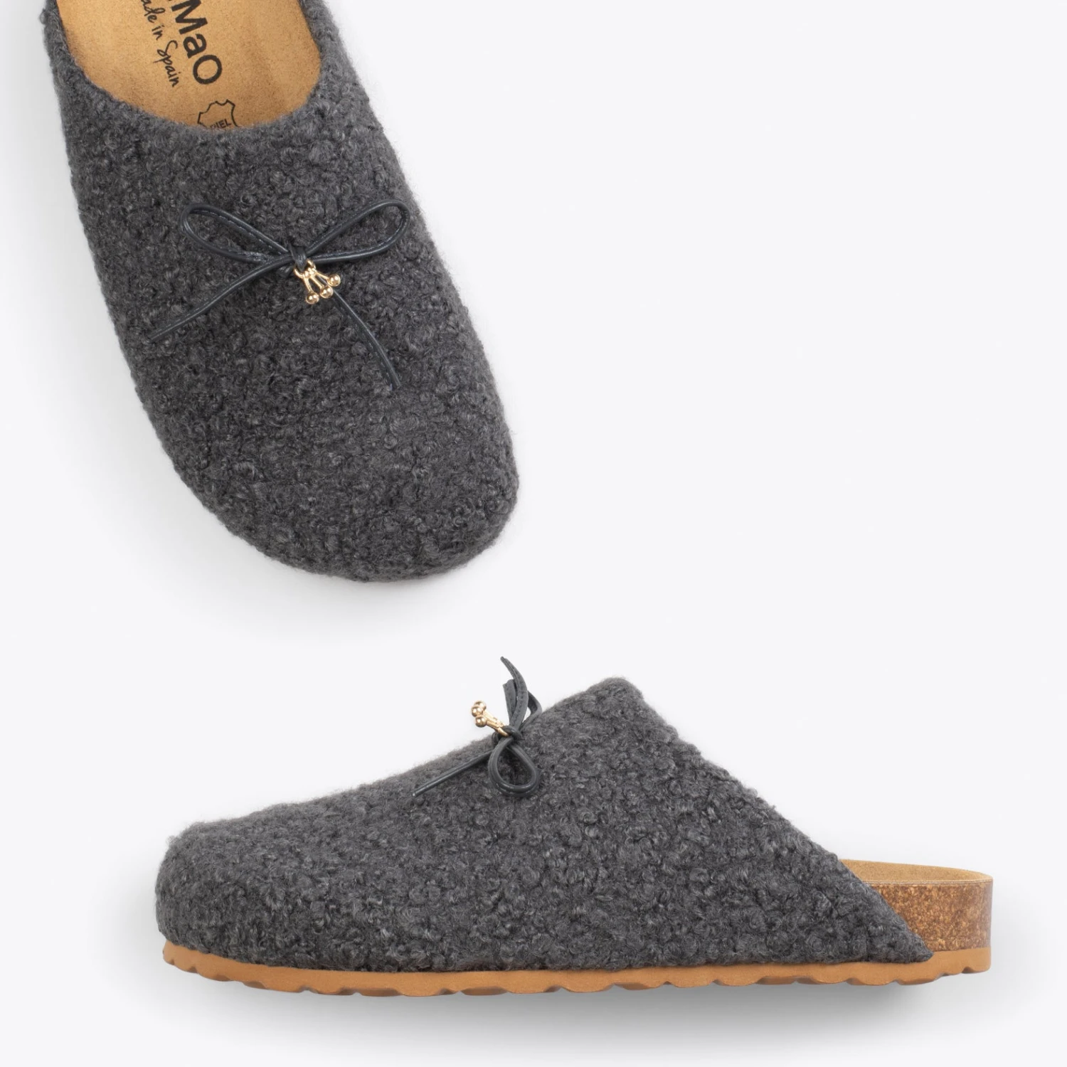 SWEET DREAMS – Pantoufles à Noeud GRIS – Image 2