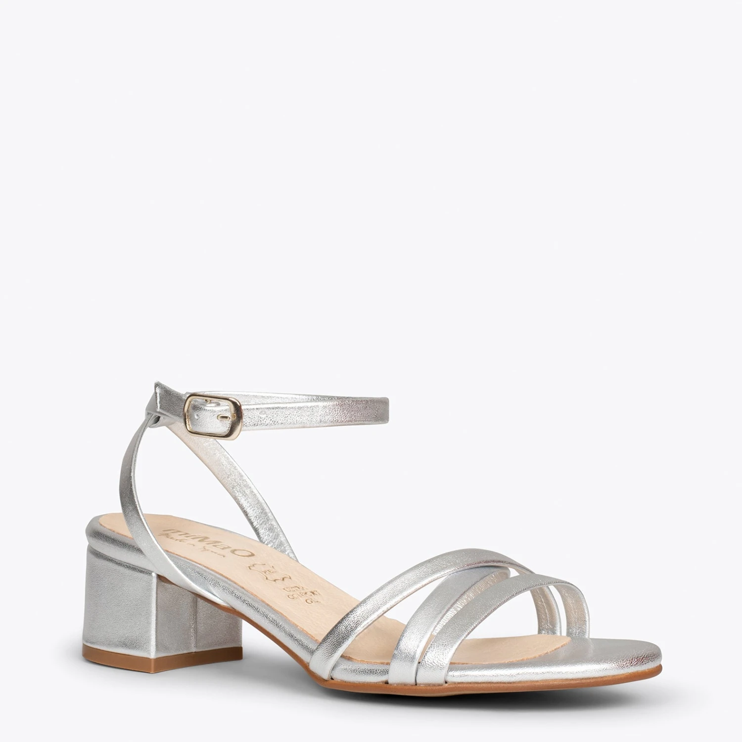 VIENA - Sandales à Brides Fines Et Talon Bas ARGENTÉ – Image 4