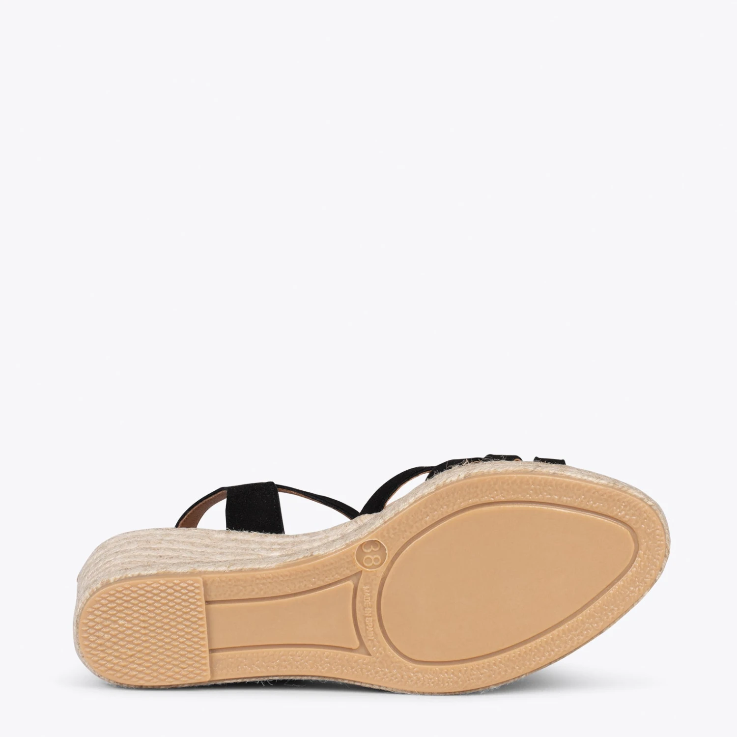 HOYAMBRE - Sandales à Talon Compensé En Jute NOIR – Image 5