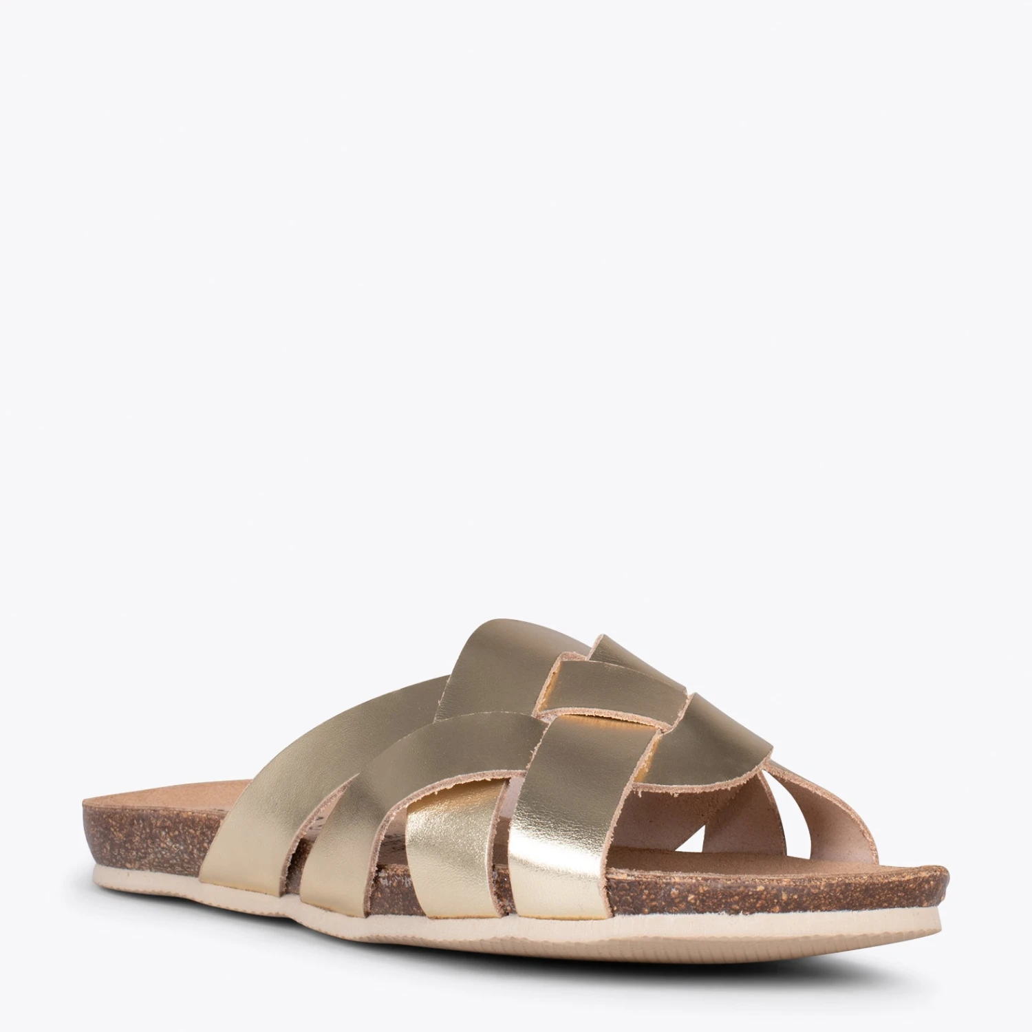 DALIA – Sandales Plates En Couleur DORÉ – Image 4