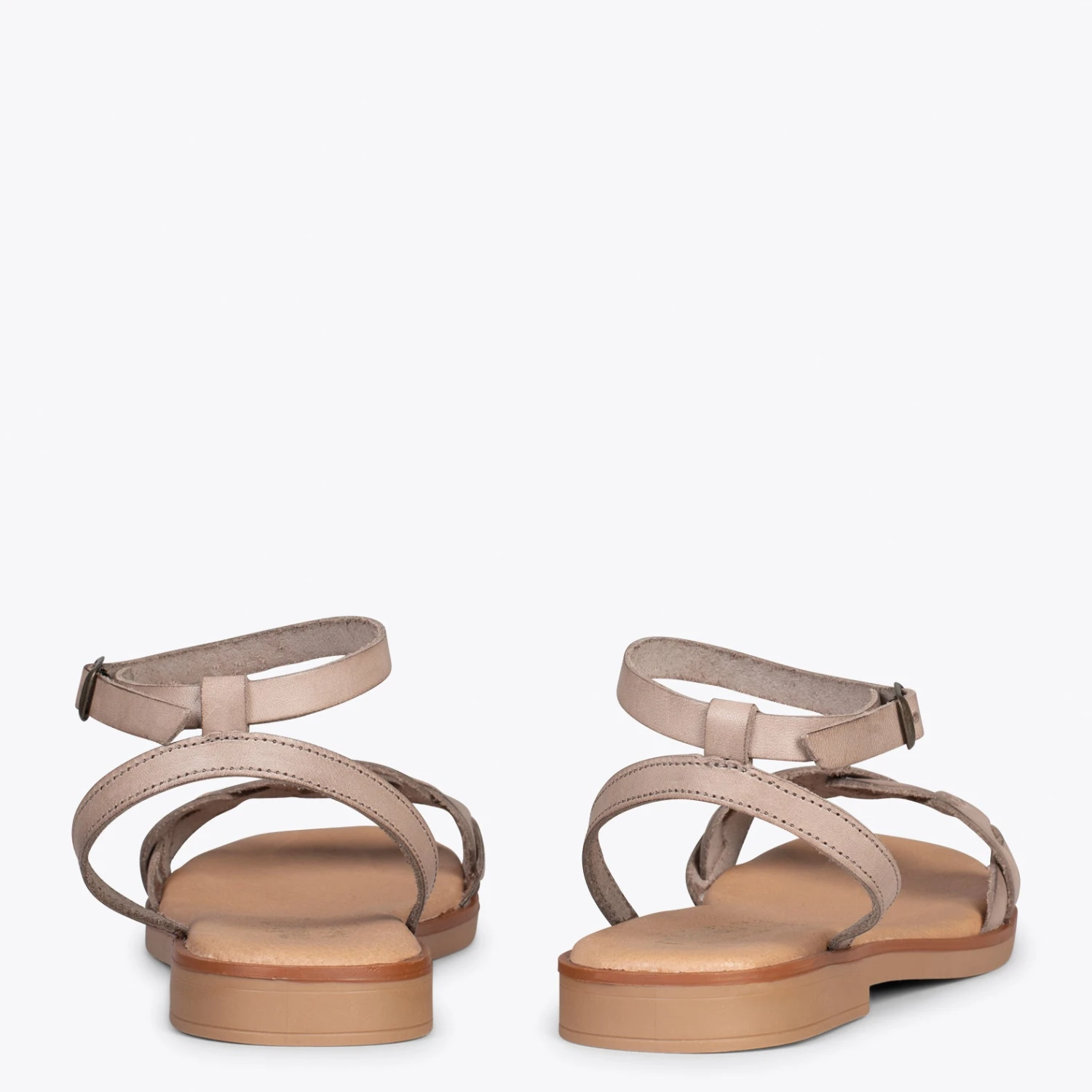 ARECA - Sandales Plates Pour Femme TAUPE – Image 3