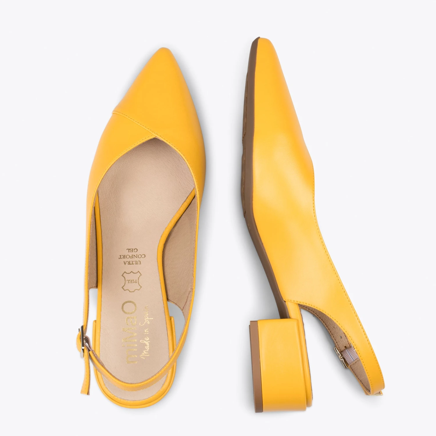 HEAVEN – Slingback à Bout Fin JAUNE – Image 2