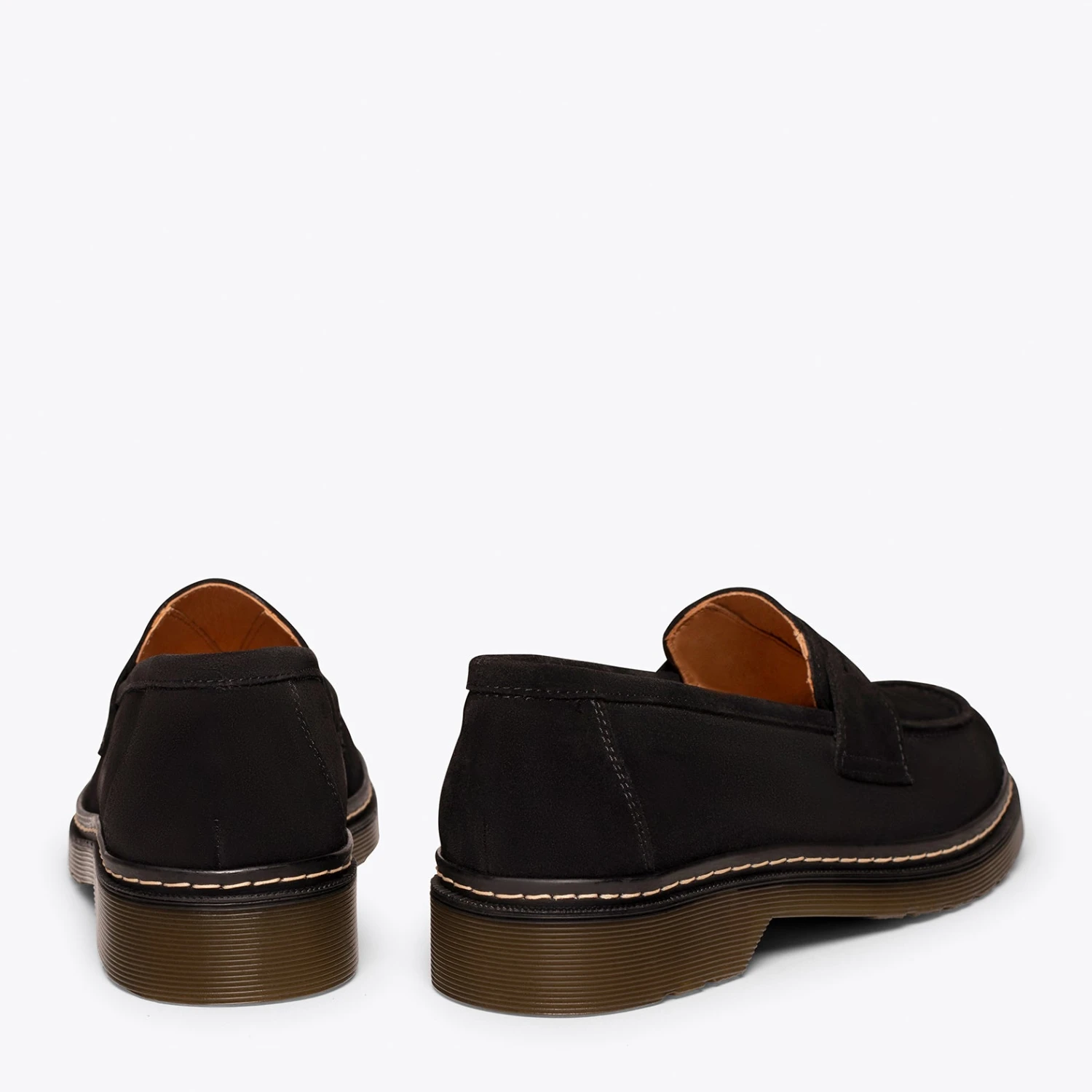 BRIXTON - Mocassin Cuir NOIR Avec Détail En Forme De Masque – Image 4