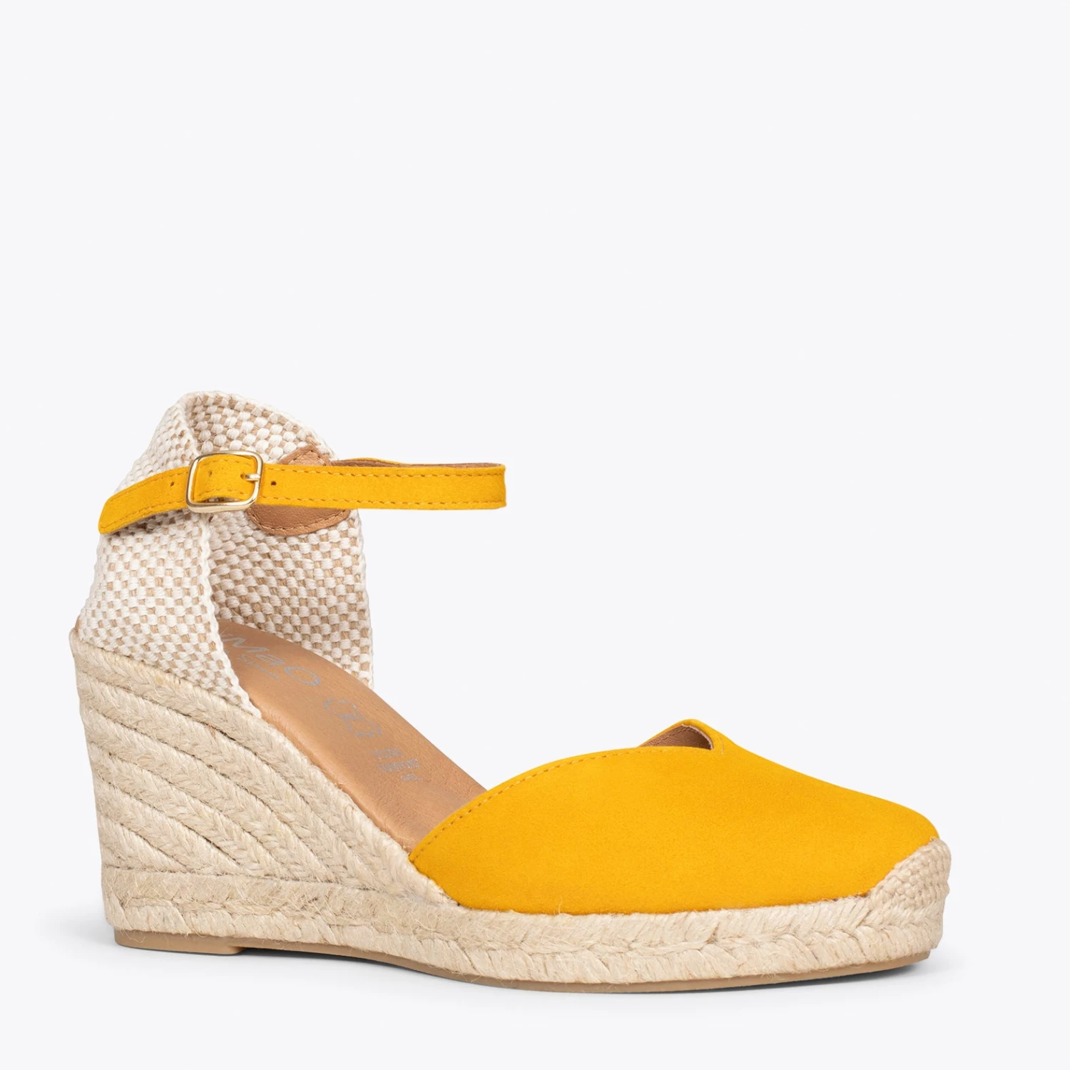 NERJA – Espadrilles à Talon Haut MOUTARDE – Image 4