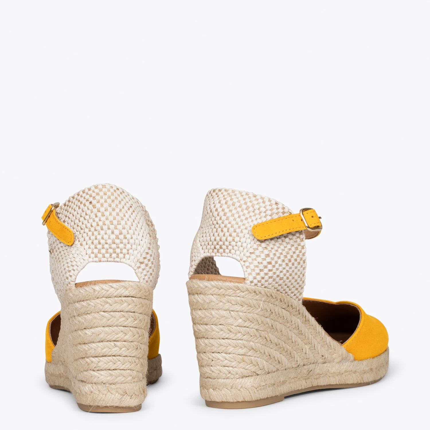 NERJA – Espadrilles à Talon Haut MOUTARDE – Image 3