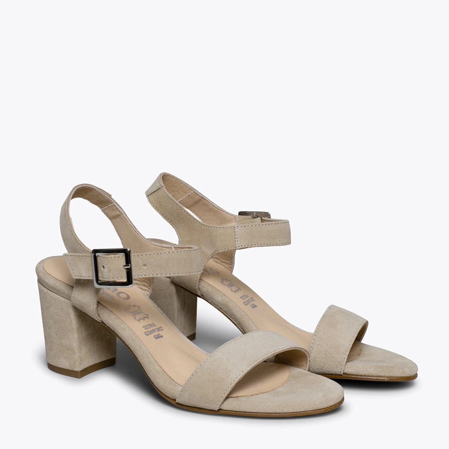 CASUAL - Sandales Pour Femme TAUPE à Talon – Image 2