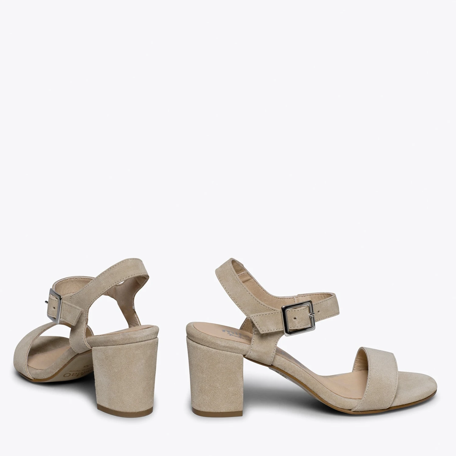 CASUAL - Sandales Pour Femme TAUPE à Talon – Image 4