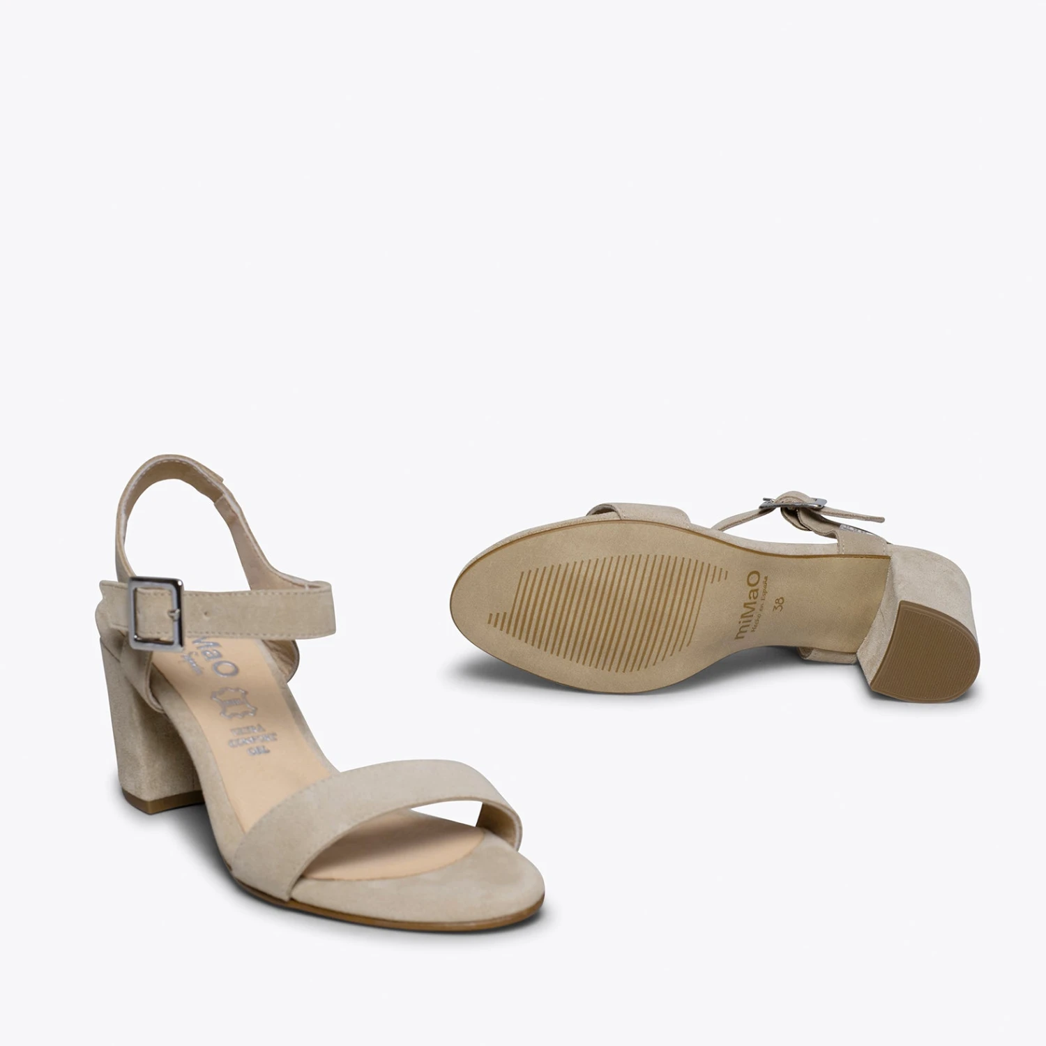 CASUAL - Sandales Pour Femme TAUPE à Talon – Image 5