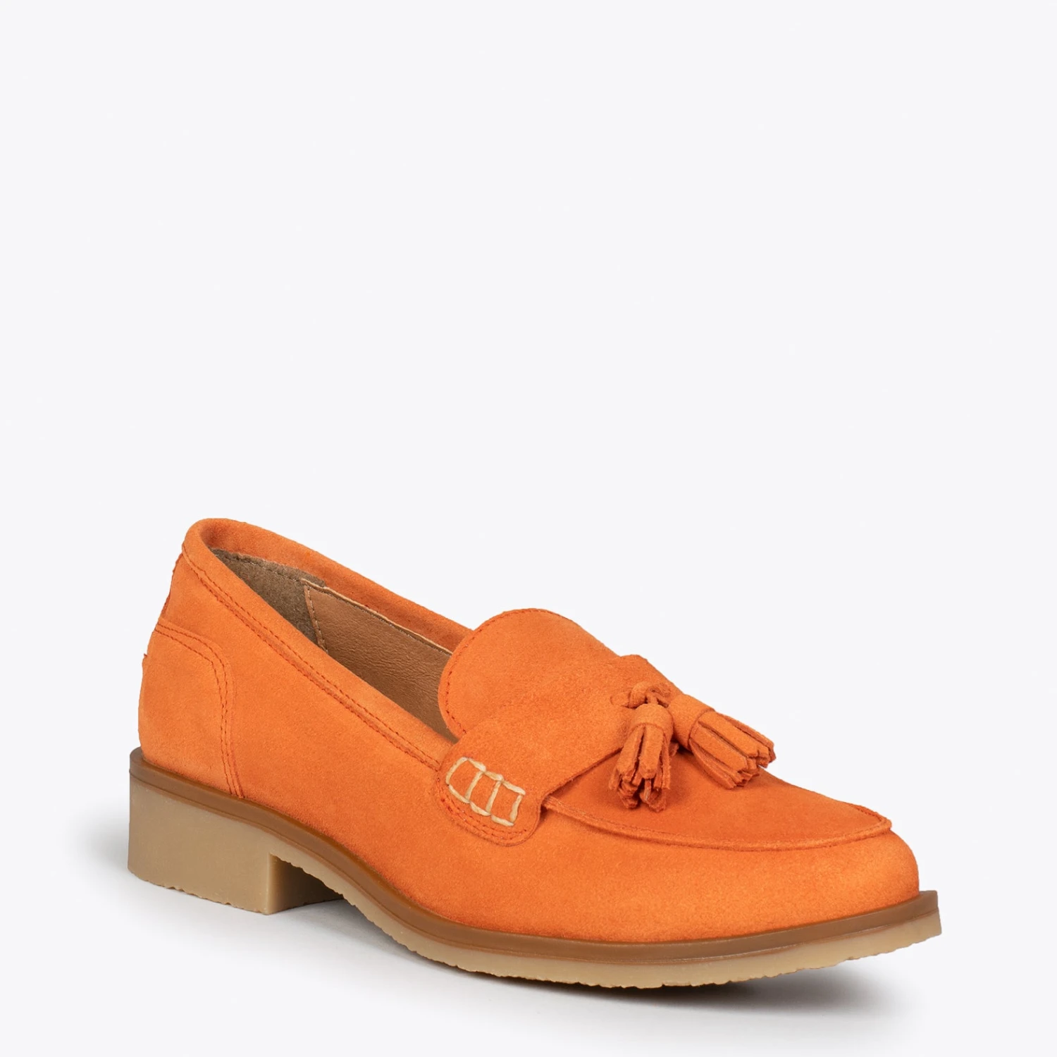 CASTELLANO – Mocassins à Glands ORANGE – Image 4