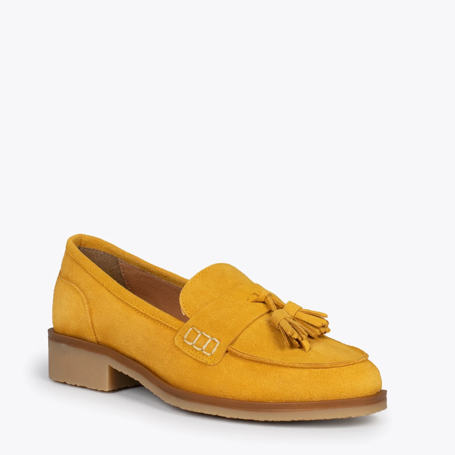 CASTELLANO – Mocassins à Glands MOUTARDE – Image 4