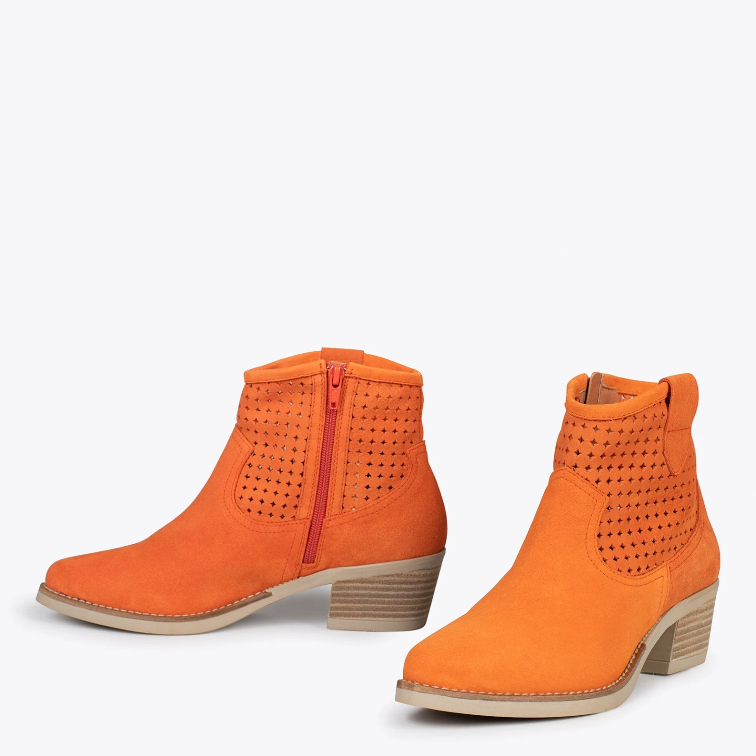 HOUSTON –Bottines Western ORANGE – Image 2