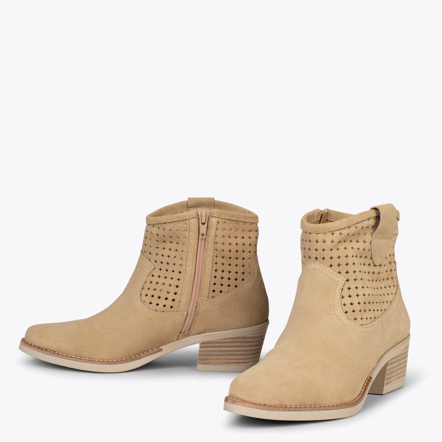 HOUSTON –Bottines Western BEIGE – Image 2