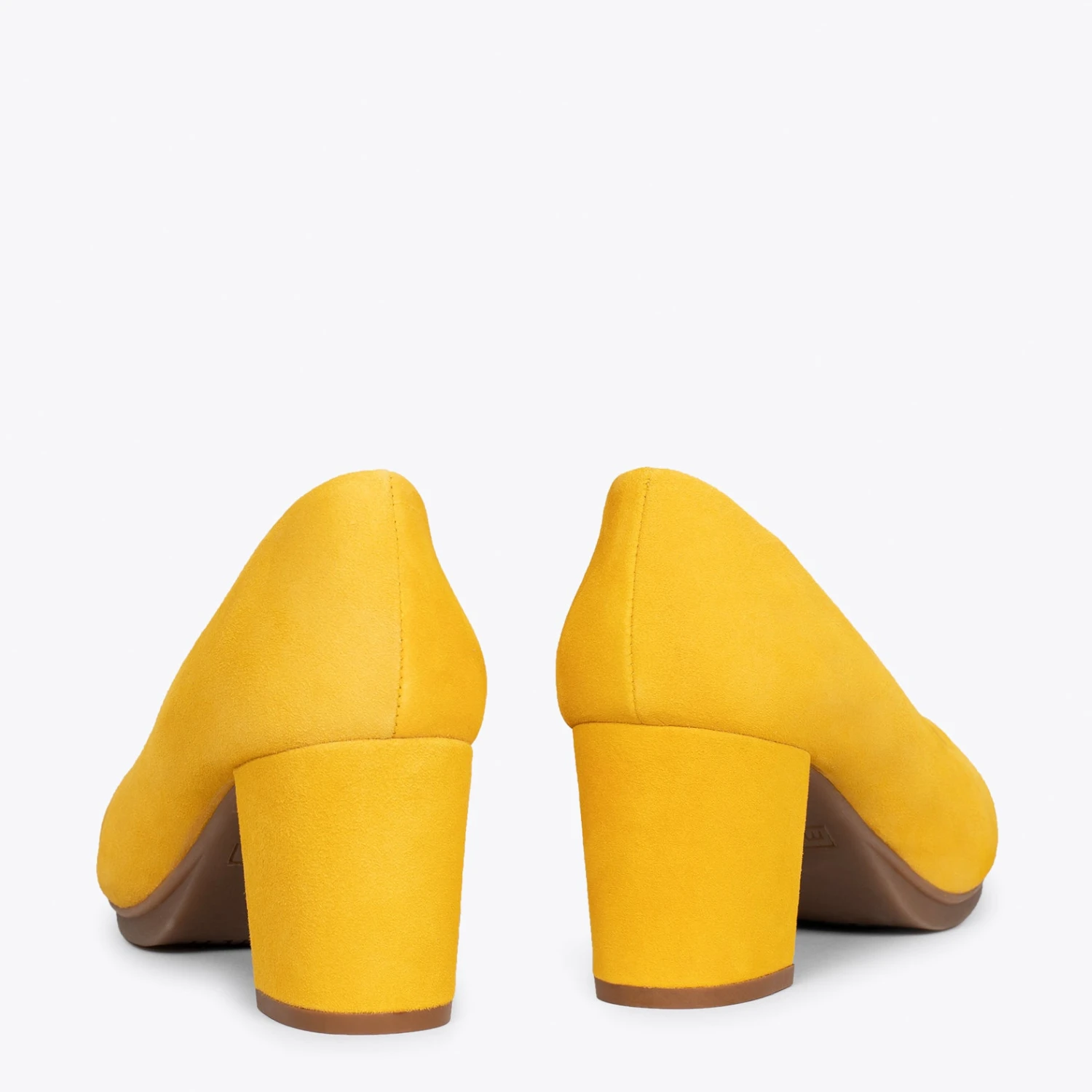 URBAN S - Chaussures à Talon Moyen En Daim JAUNE – Image 3