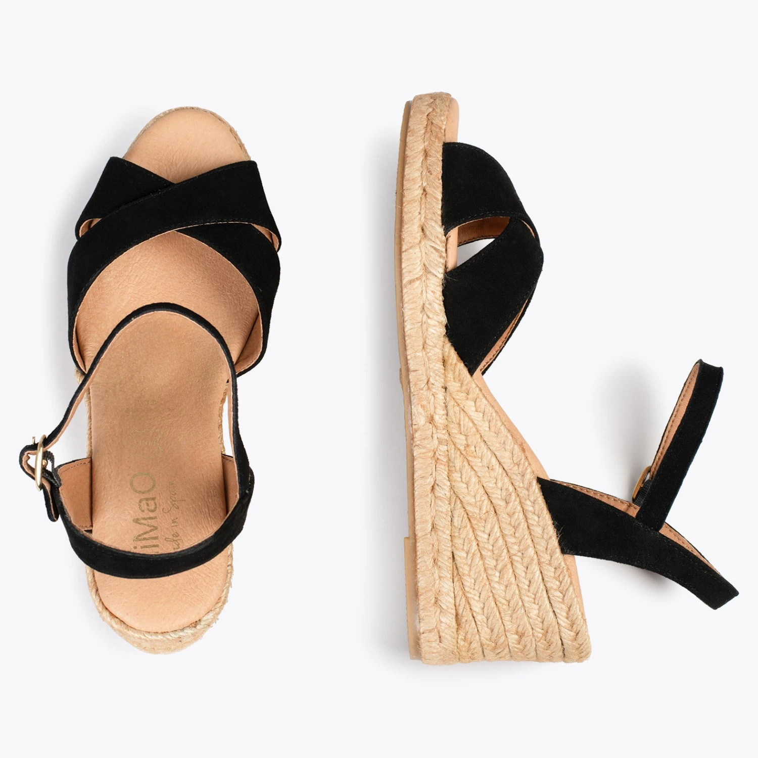 CALPE – Espadrilles Artisanales à Lanières Et Boucle NOIR – Image 2