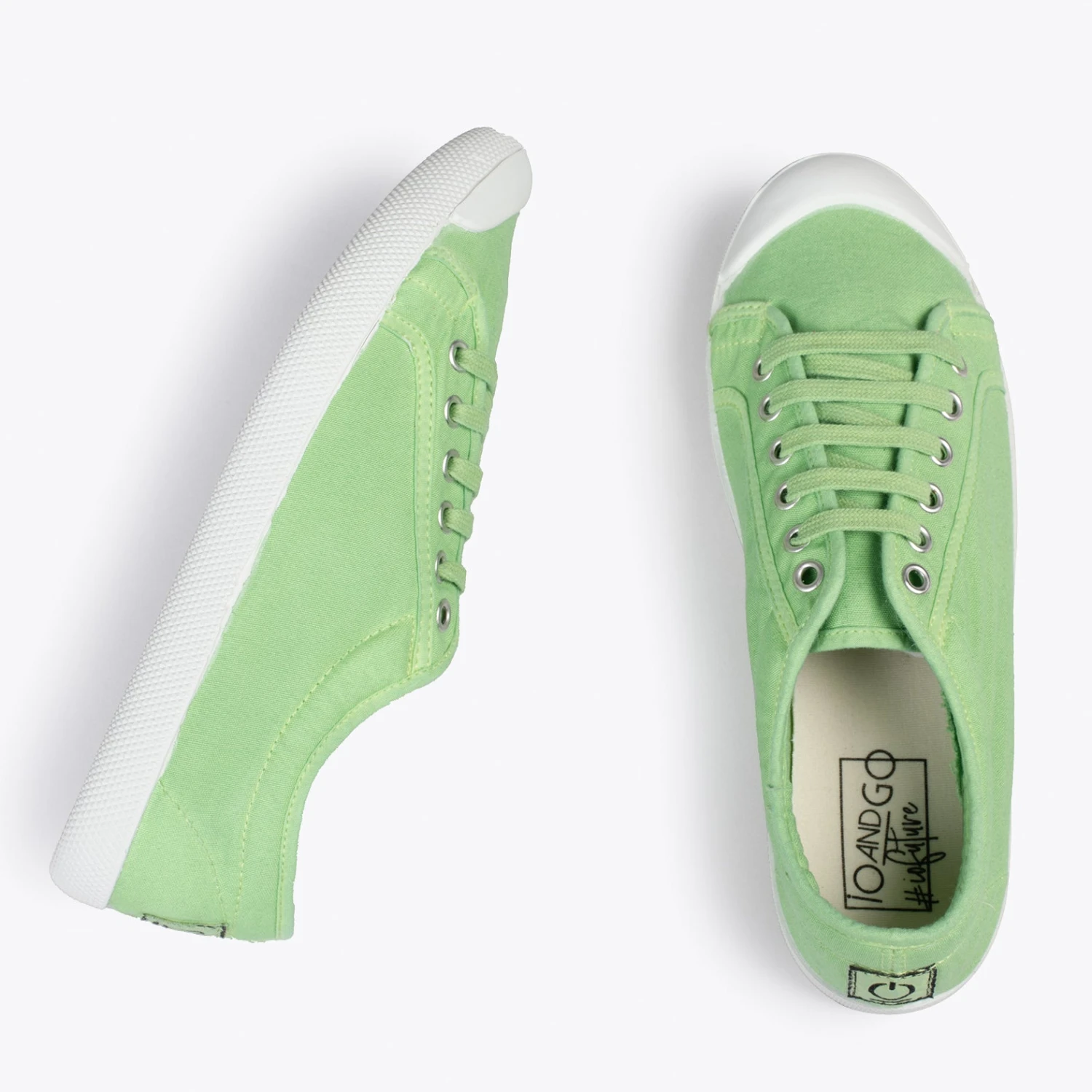 BAOBAB – Tennis à Lacets En Toile De Coton De IO&GO VERT – Image 2