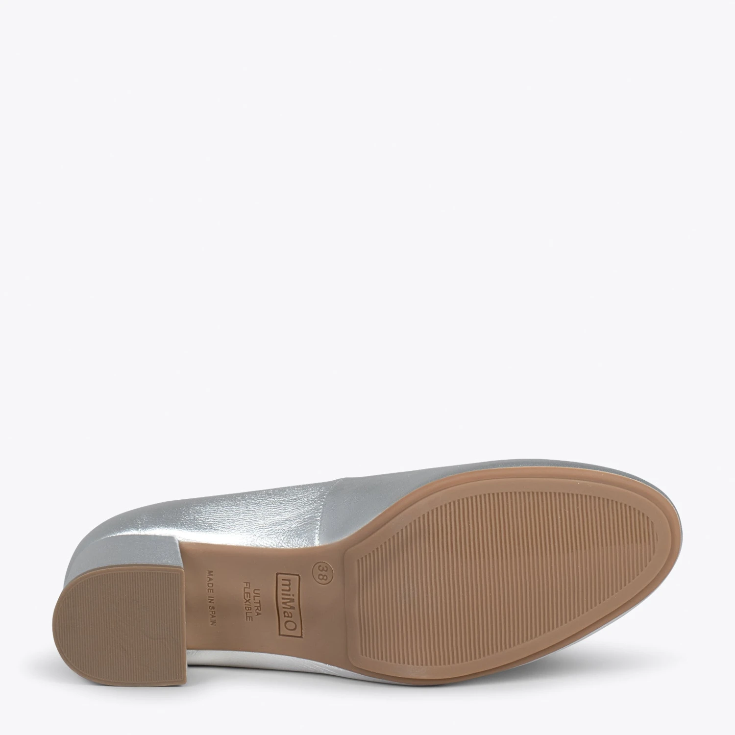 URBAN ROND SPLASH - Chaussures à Talon Bas ARGENTÉ En Cuir Métallisé – Image 5