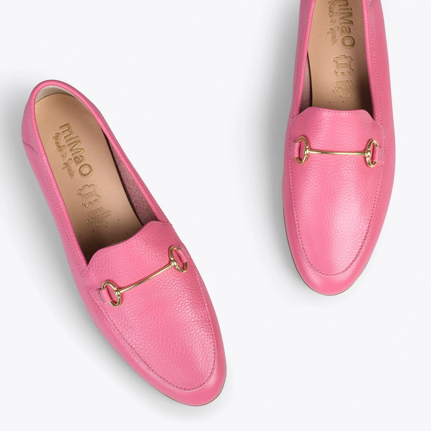STYLE – Mocassins En Cuir Avec Détail Métallique ROSE CHEWING-GUM – Image 2