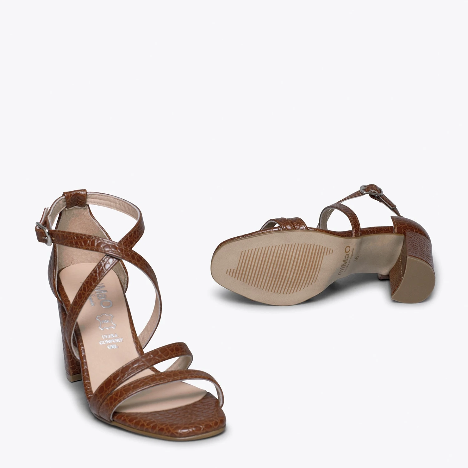 STYLE - Sandale Habillée MARRON Avec Lanières – Image 5