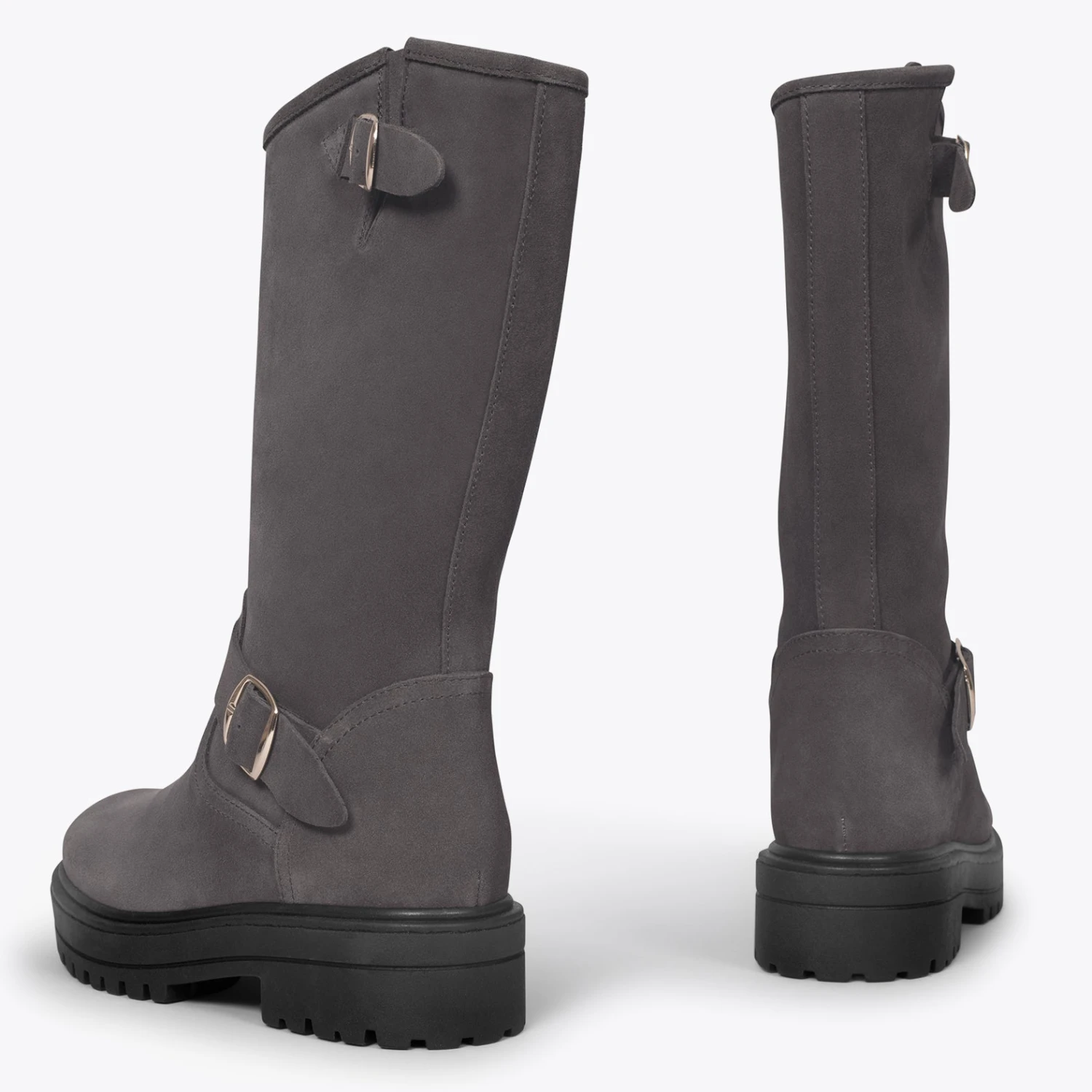 RAIN - Bottes Hautes GRIS Avec Plateforme – Image 3