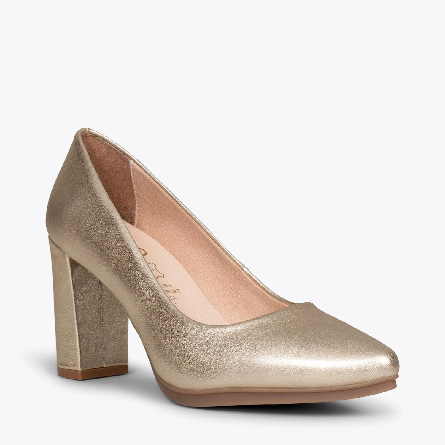 URBAN SPLASH - Chaussures à Talon Haut En Cuir DORÉ Métallisé – Image 4