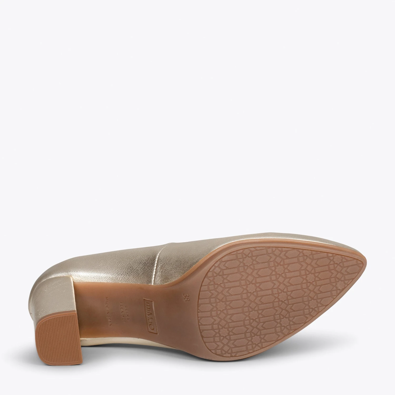 URBAN SPLASH - Chaussures à Talon Haut En Cuir DORÉ Métallisé – Image 5