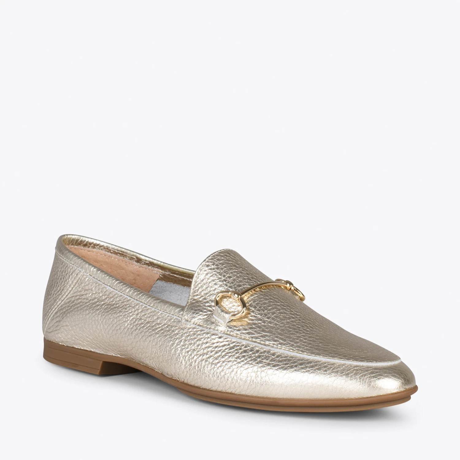 STYLE – Mocassins En Cuir Avec Détail Métallique PLATINE – Image 4